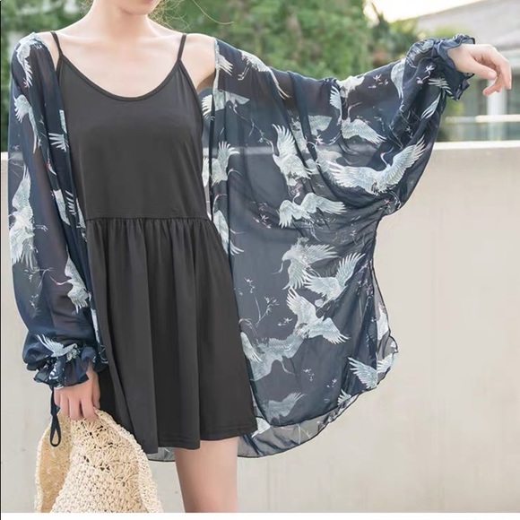 Jackets & Blazers - NEW🔥Japanese Harajuku casual crane kimono yukata